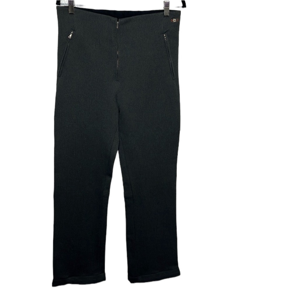 Post Card Black Grey Italian Made High Waisted Ski Wool Pants Women's Sz12